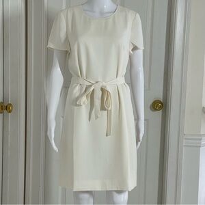 J.Crew Short-sleeve belted suiting dress size 8
